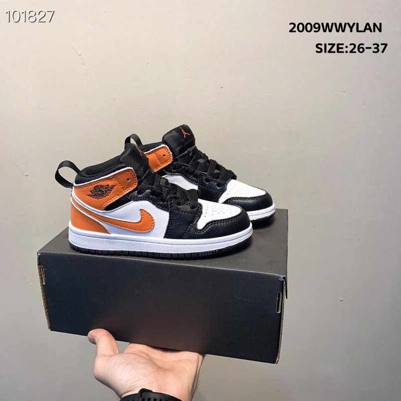 _Real head layer_ Nike Air Jordan Brand 1 AJ1 Jordan first high-end sports children_s shoes basketball shoes 26-37-ce5884fc